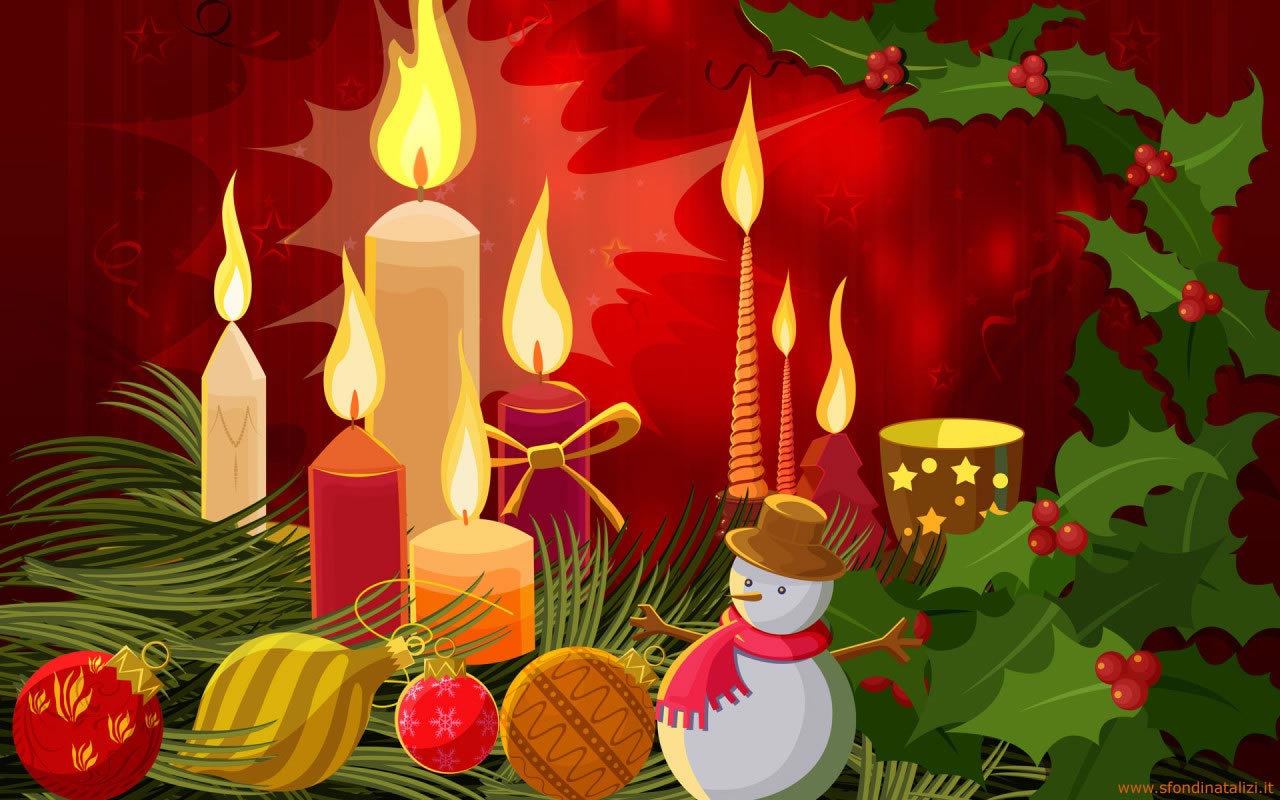 sfondi natalizi gratis candele