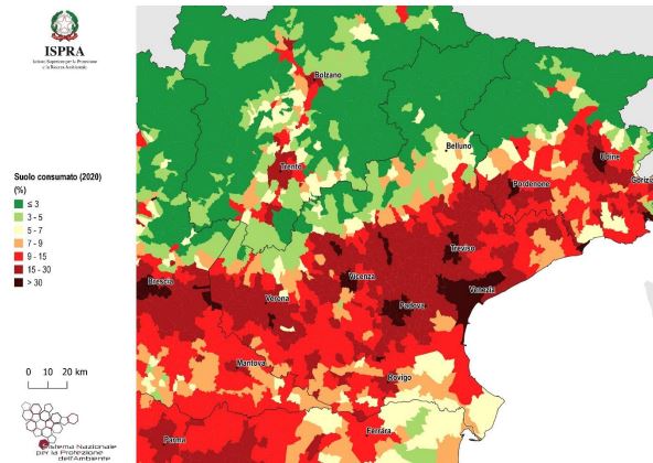 Consumo di suolo, presentato il rapporto 2021. Persi oltre 37.000 ettari di suolo agricolo dal 2012 a oggi